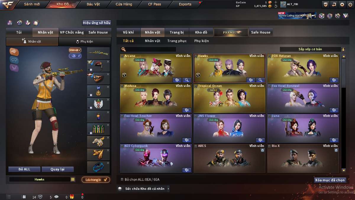 shop acc cf uy tin gia re